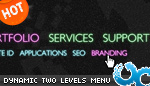 Two Levels Neon Menu Horizontal