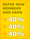 refer new members for 40%.